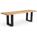 Esszimmerbank Massivholz Akazie – Baumkante | 120–180 cm